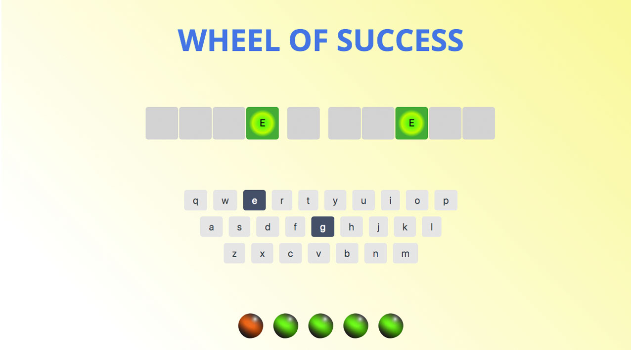 Screenshot of Game Show Project